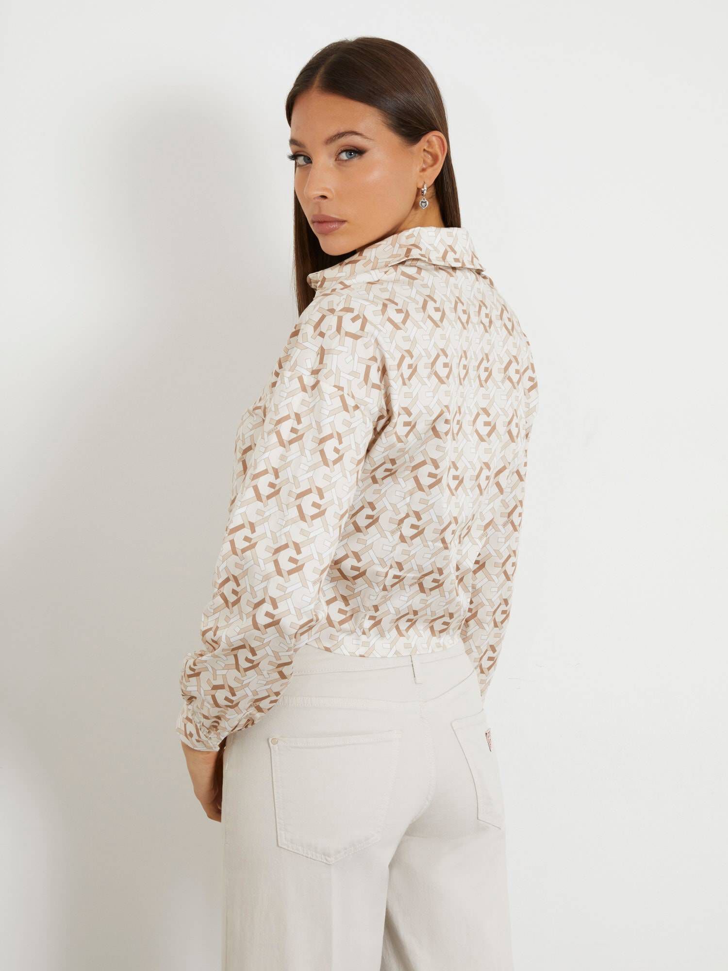 Guess| Damen Bluse DEA BOWED SHIRT Langarm