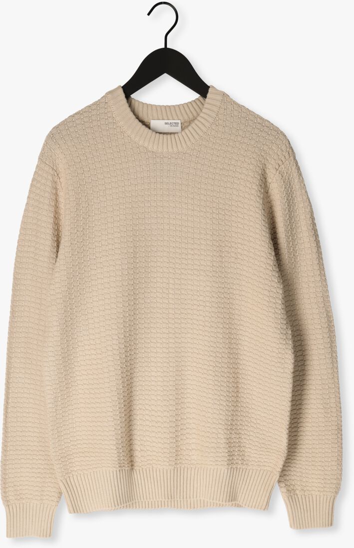 SELECTED HOMME beige selected homme trui slhthim ls knit structure crew