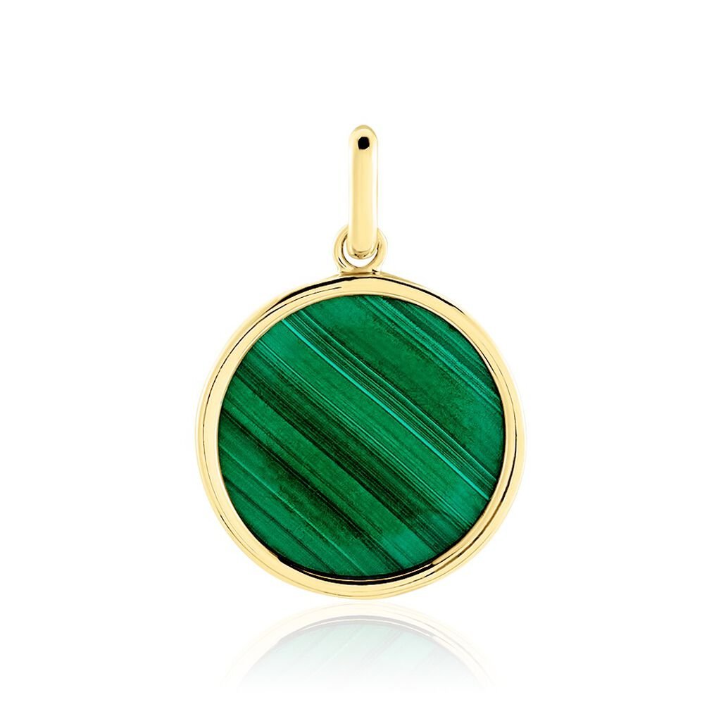 Pendentif Ultane Or Jaune Malachite