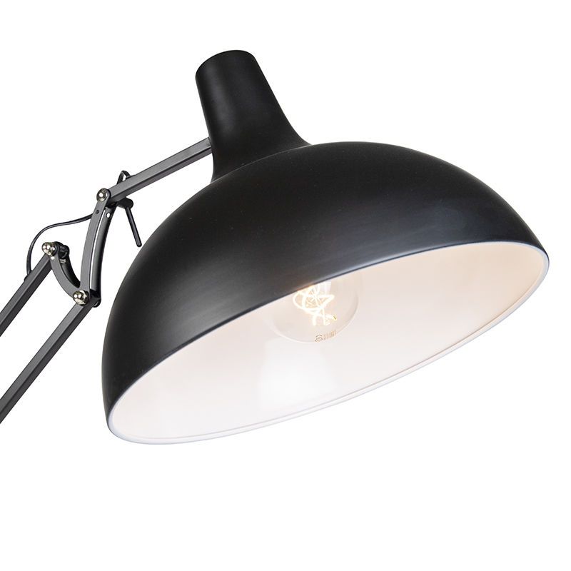 Industriële vloerlamp zwart verstelbaar - Hobby