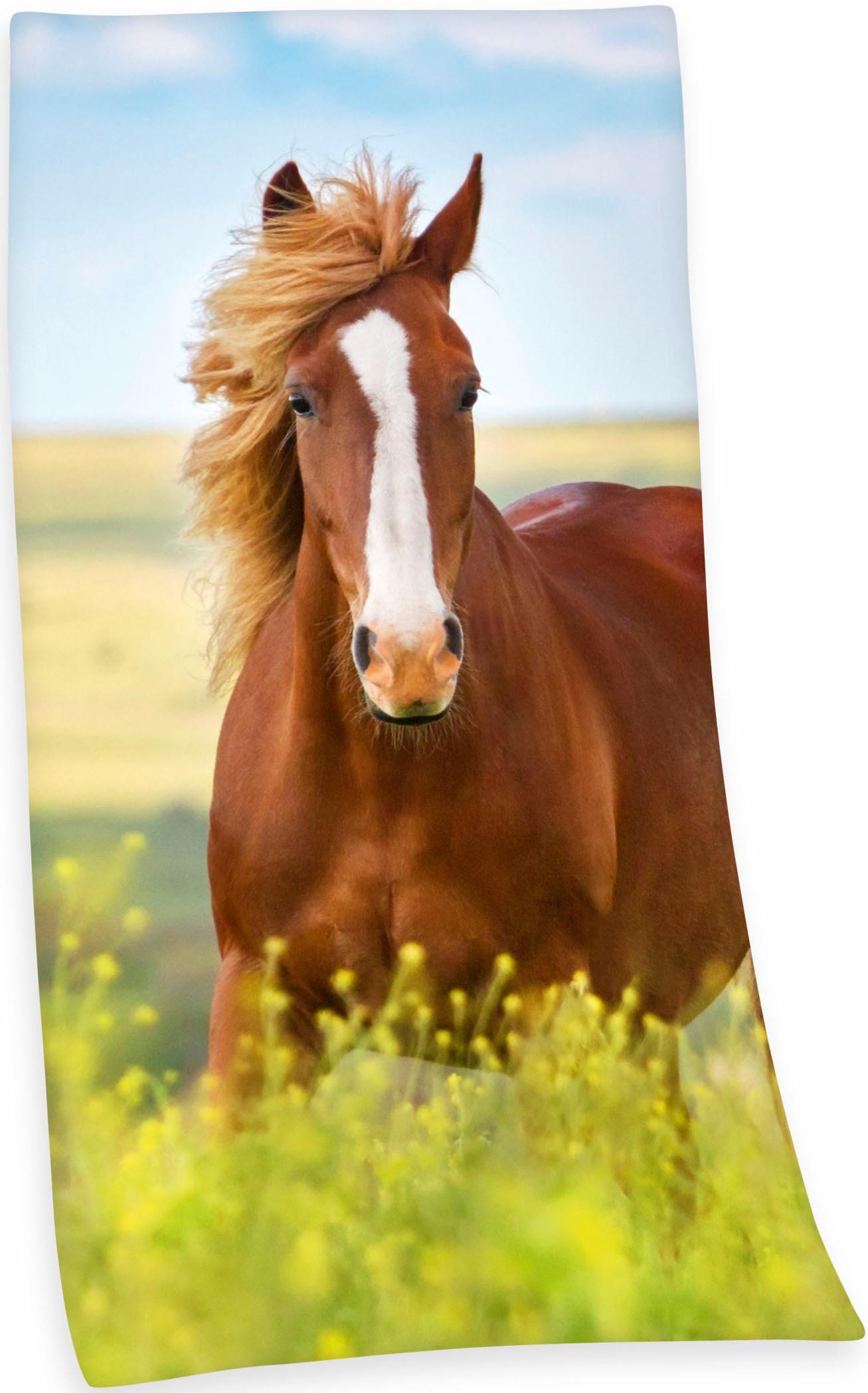 Herding Young Collection Badetuch »Pferd« 75x150 cm, hochwertig bedruckt, mit Pferdemotiv