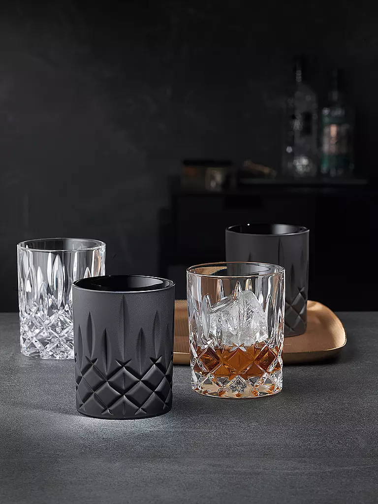NACHTMANN Whiskey Glas 2-er Set 295ml BLACK EDITION NOBLESSE schwarz