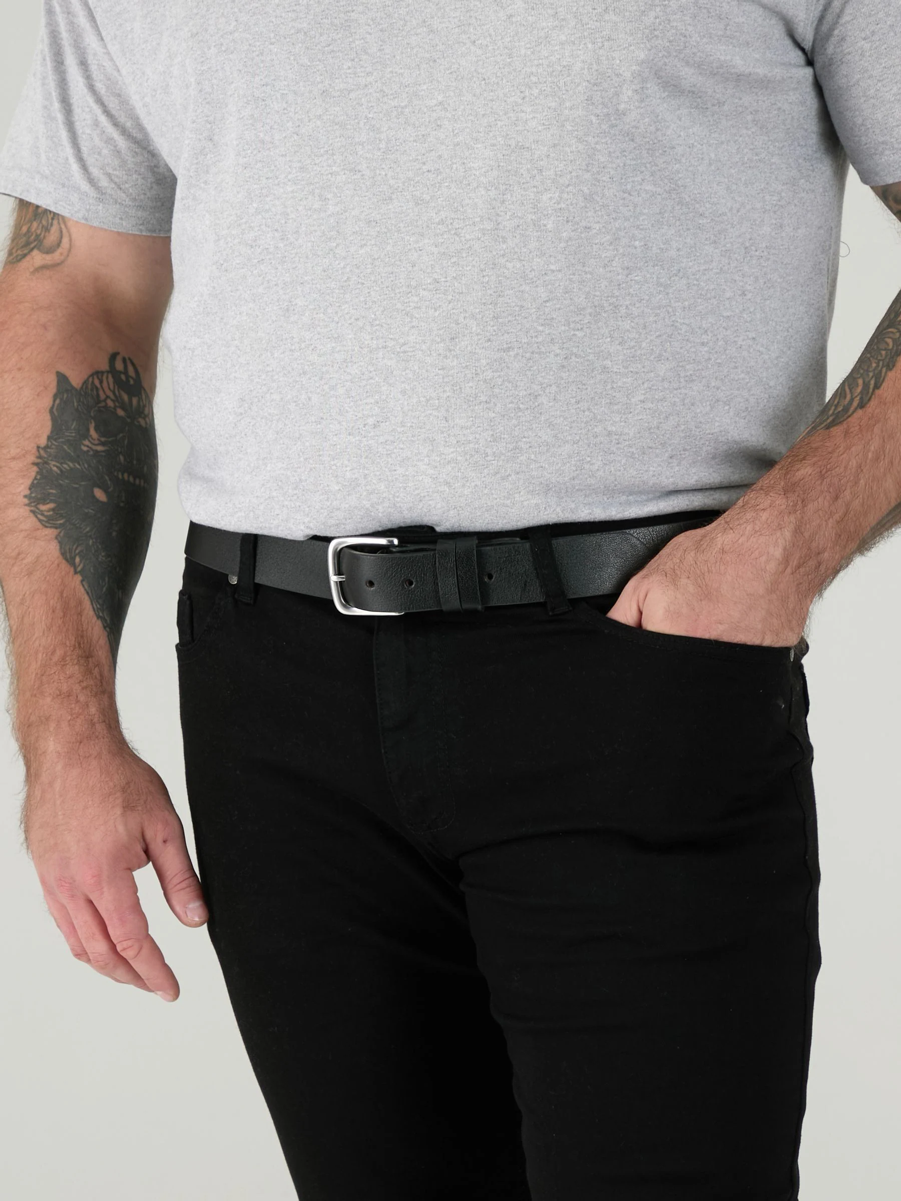 D555 Gavin Hand Crafted Real Leather Hide Belt 3.7 Cm Width