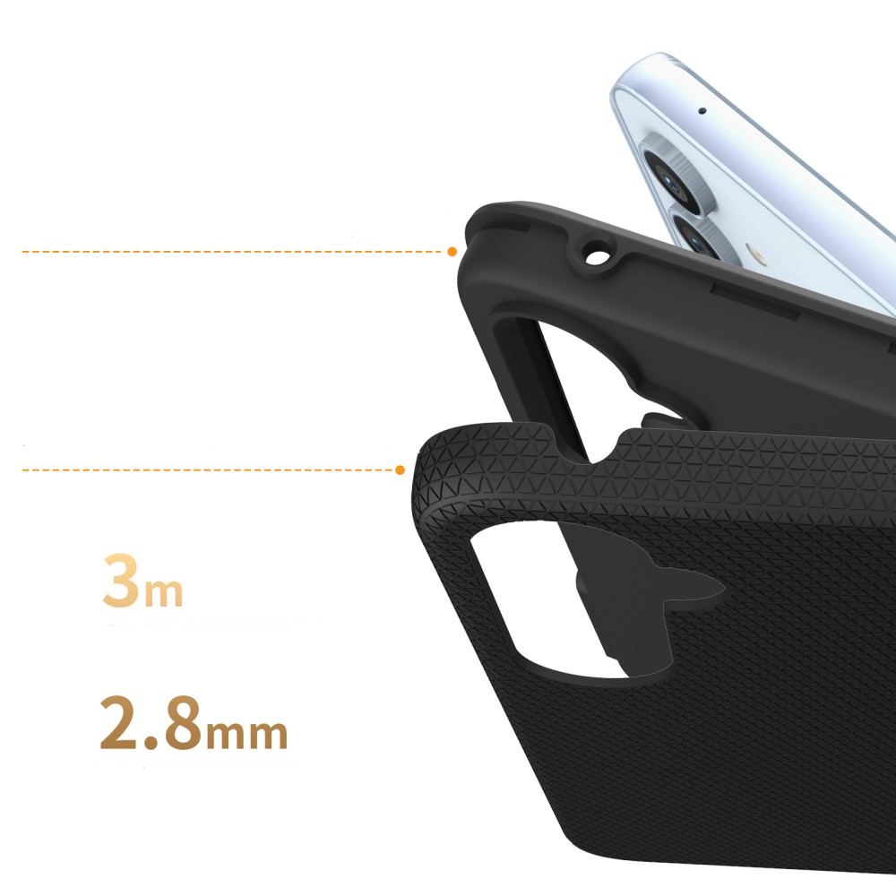 Samsung Galaxy A54 5G Hybrid Hardcase Hülle Grip Design - Schwarz