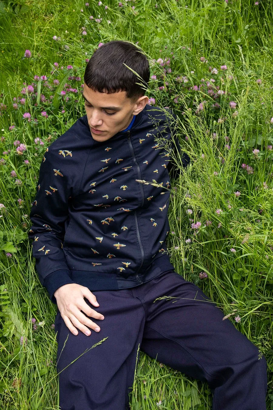 Blouson teddy avec broderie oiseaux Misericordia
