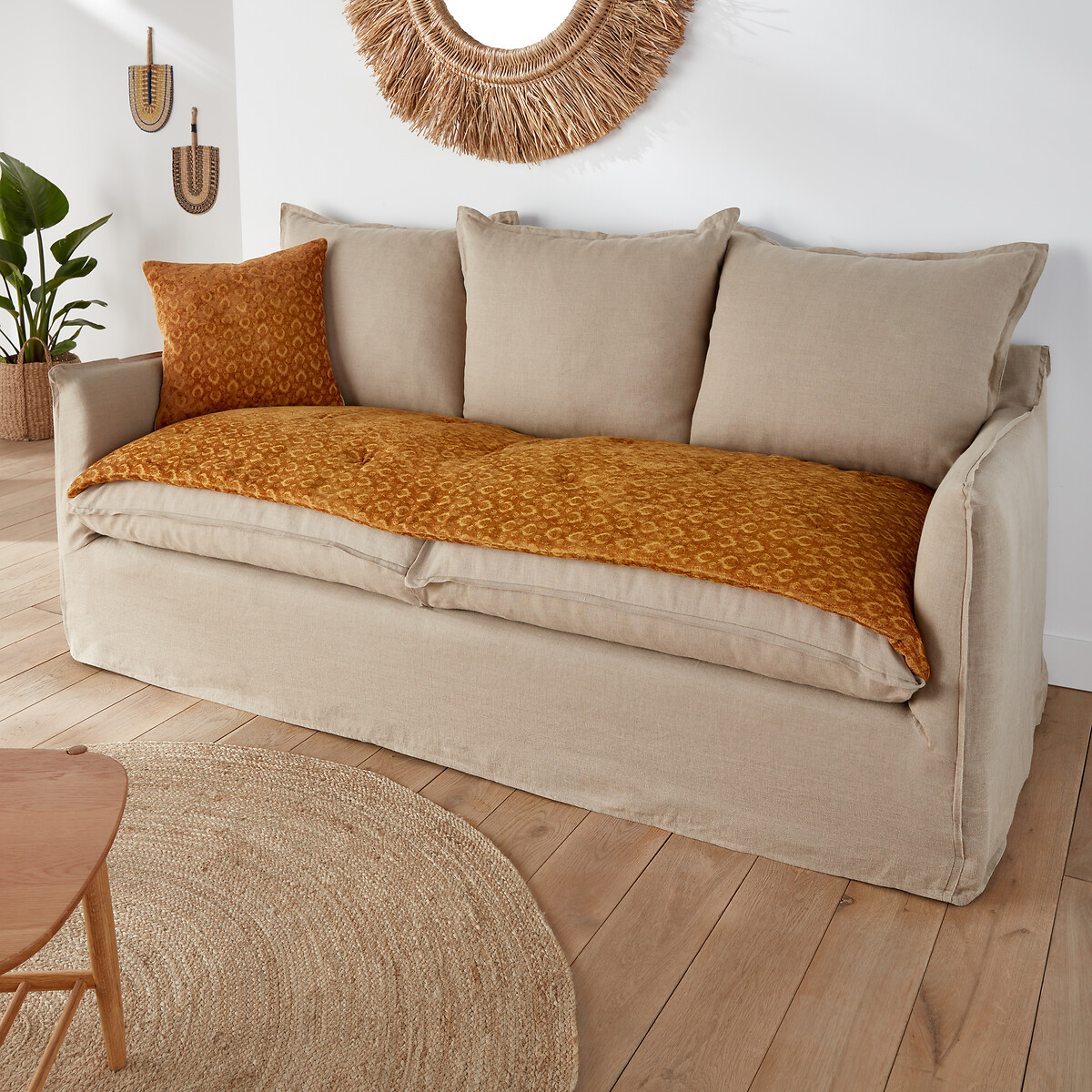 LA REDOUTE INTERIEURS<br>Zitmatras em fluweel, Nour