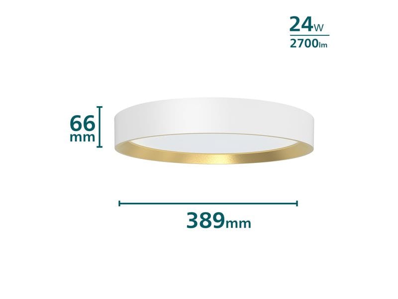 Philips Deckenleuchte Hanno SceneSwitch 2700K, 2700 Lm, Wei Deckenleuchte im modernen und schlichten Design