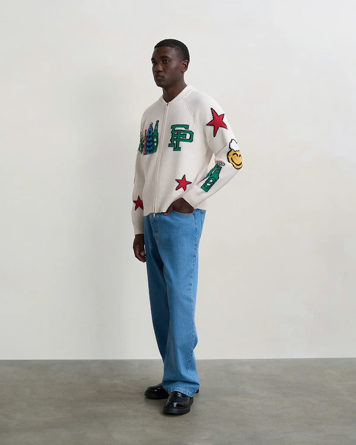 Zip Knit Heineken Antique White