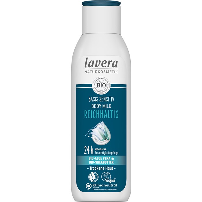 LAVERA Basis Sensitiv Bodymilk reichhaltig Milch Aloe-Vera & Shea Fl 250 ml