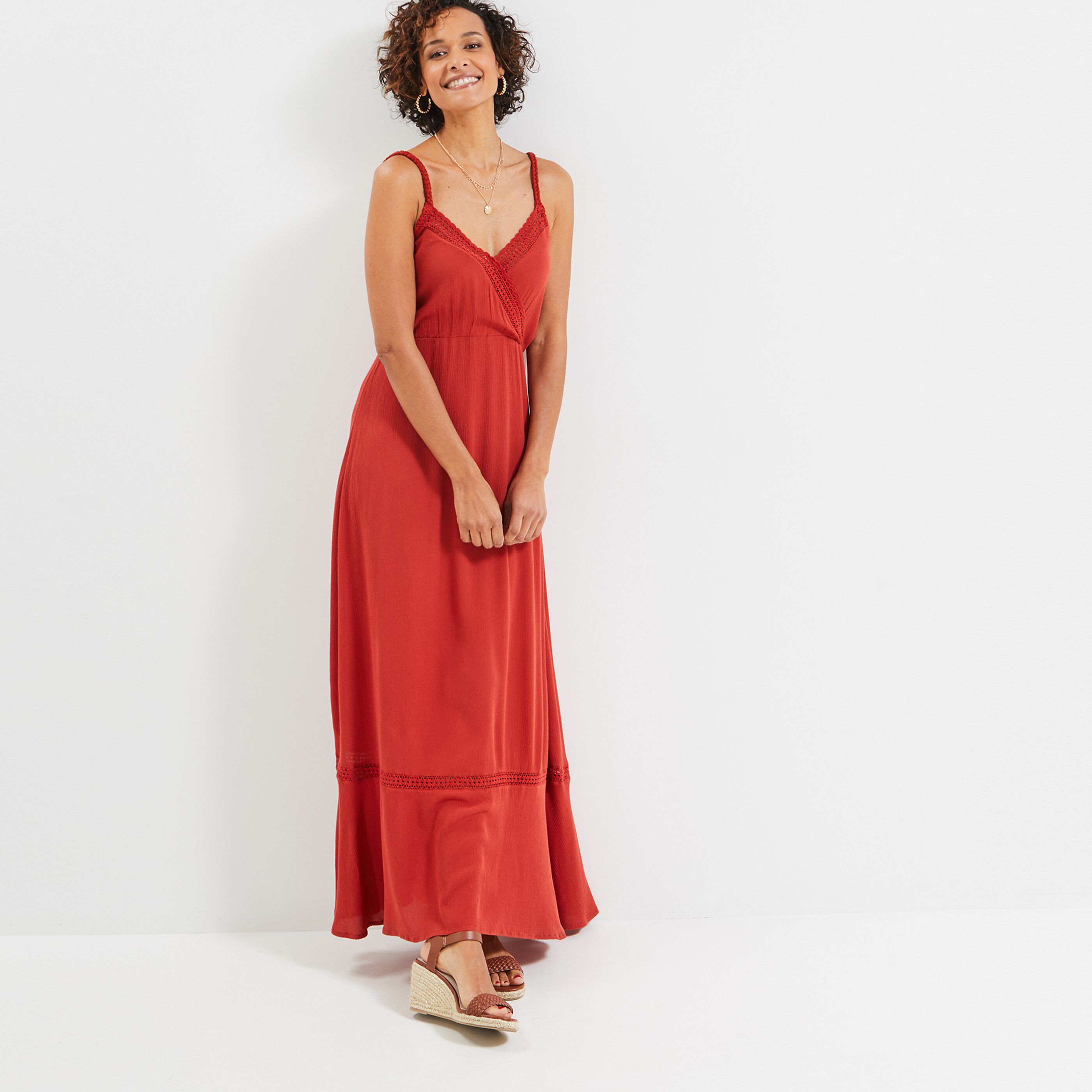 Robe longue femme - TERRACOTTA