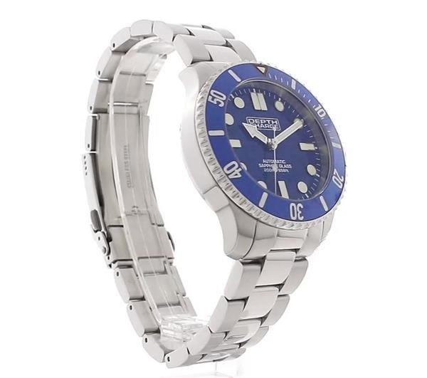 Depth Charge Stainless Steel Blue Dial Dive Watch