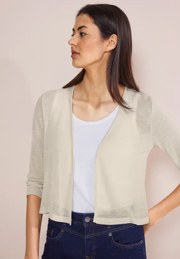 Bolero Strickjacke - smooth sand beige
