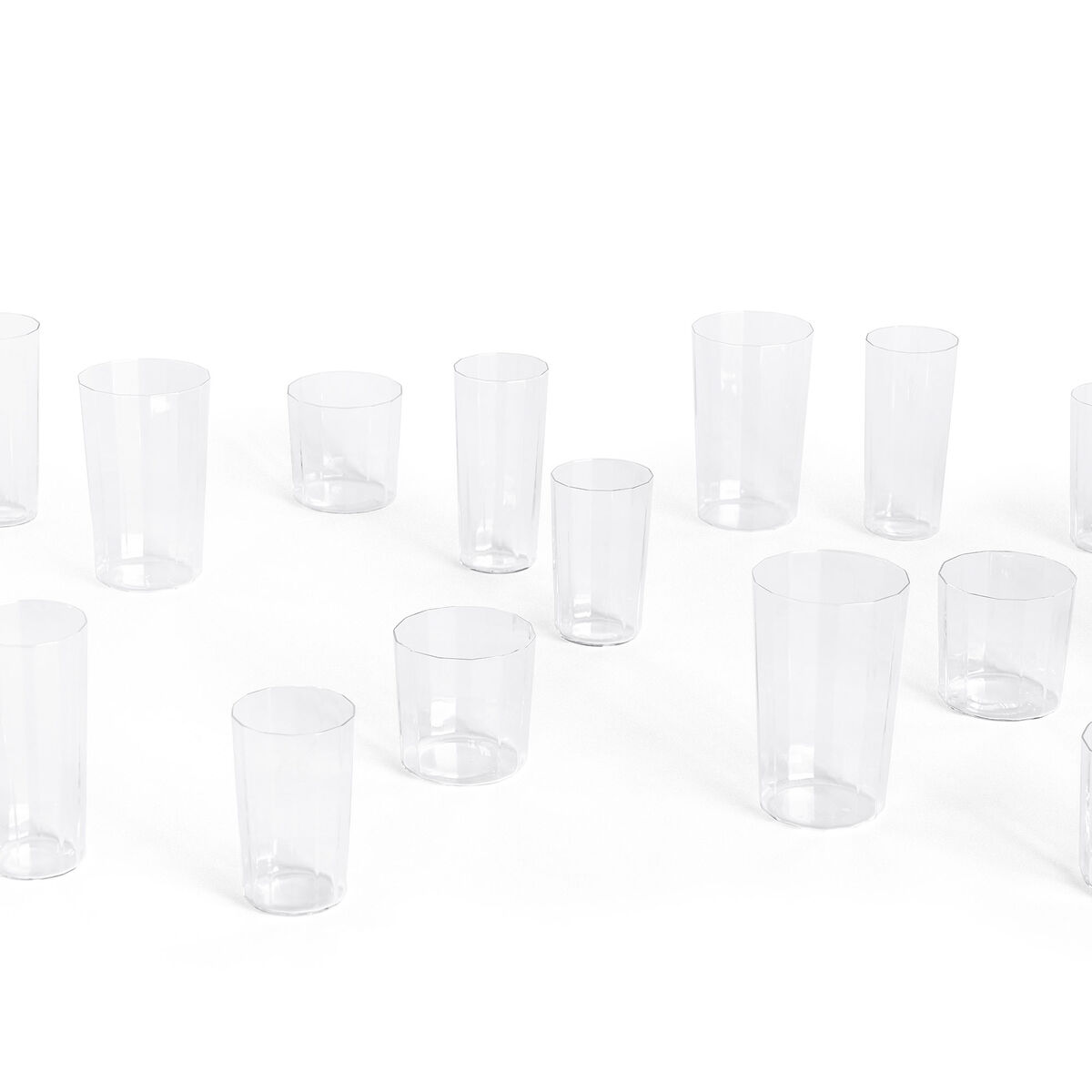 Vinkelglass 4 stk (høy), klar
