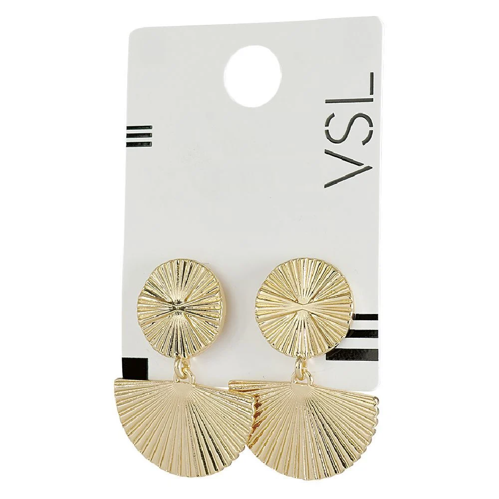 Paire de boucles d'oreilles effet strié