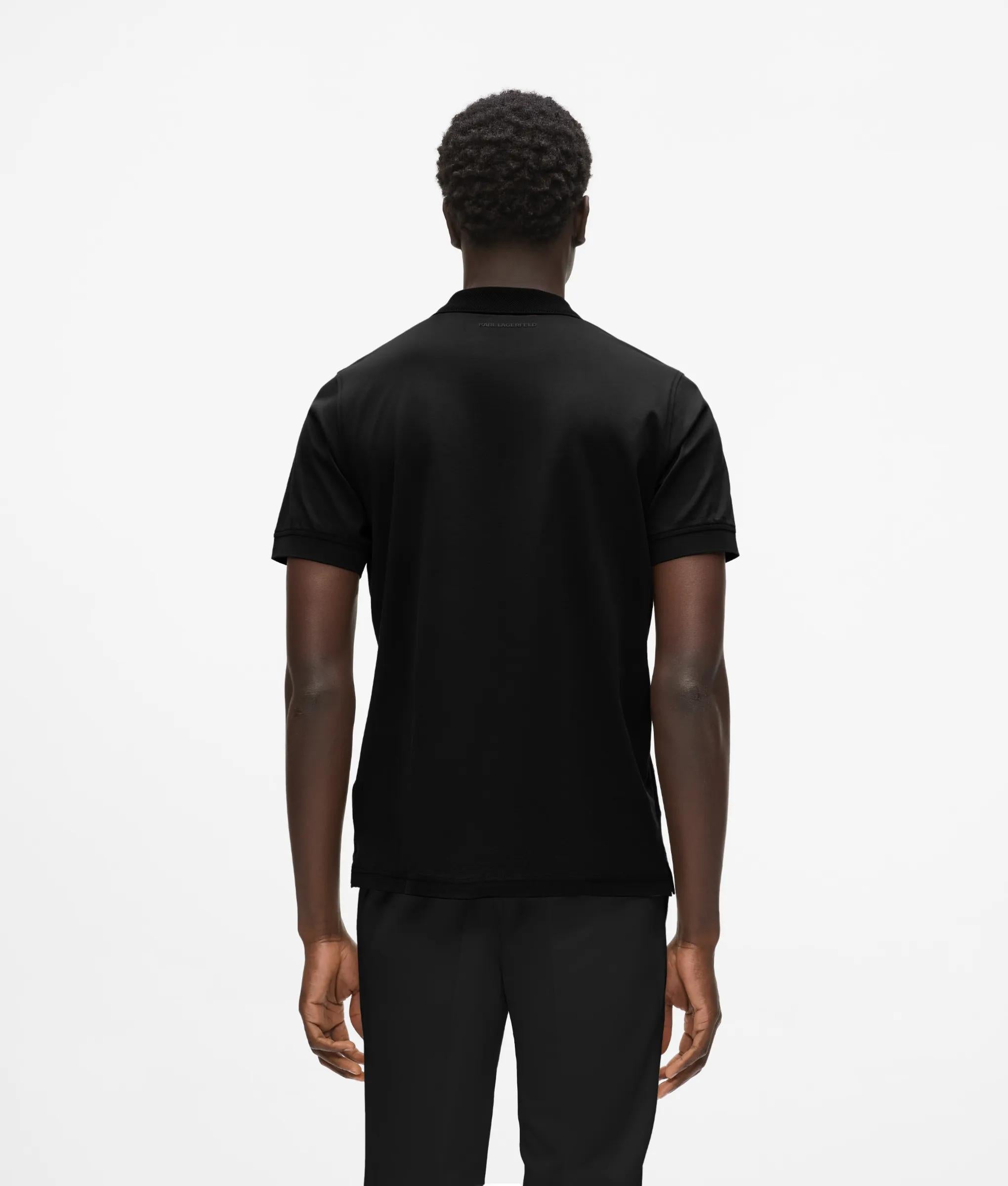 Vierkante knop polo shirt