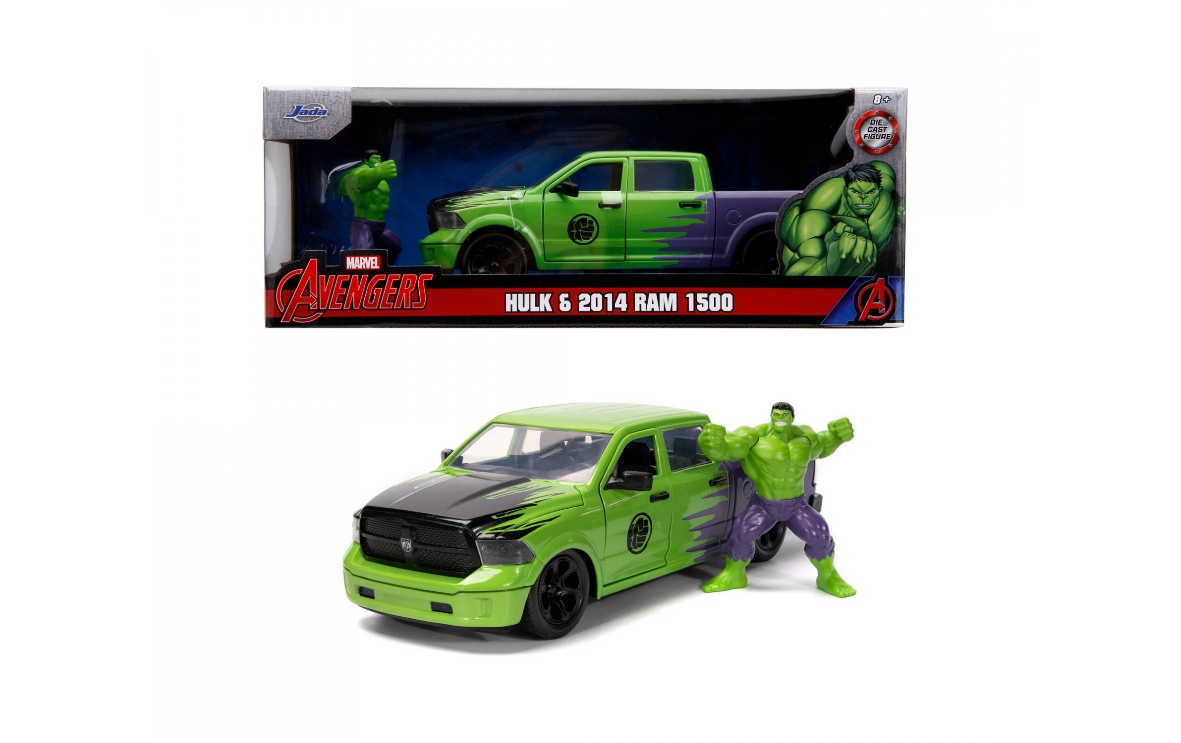 Ram 1500 Marvel Hulk 1:24Dodge Ram 1500 2014 Modellauto mit Hulk Figur