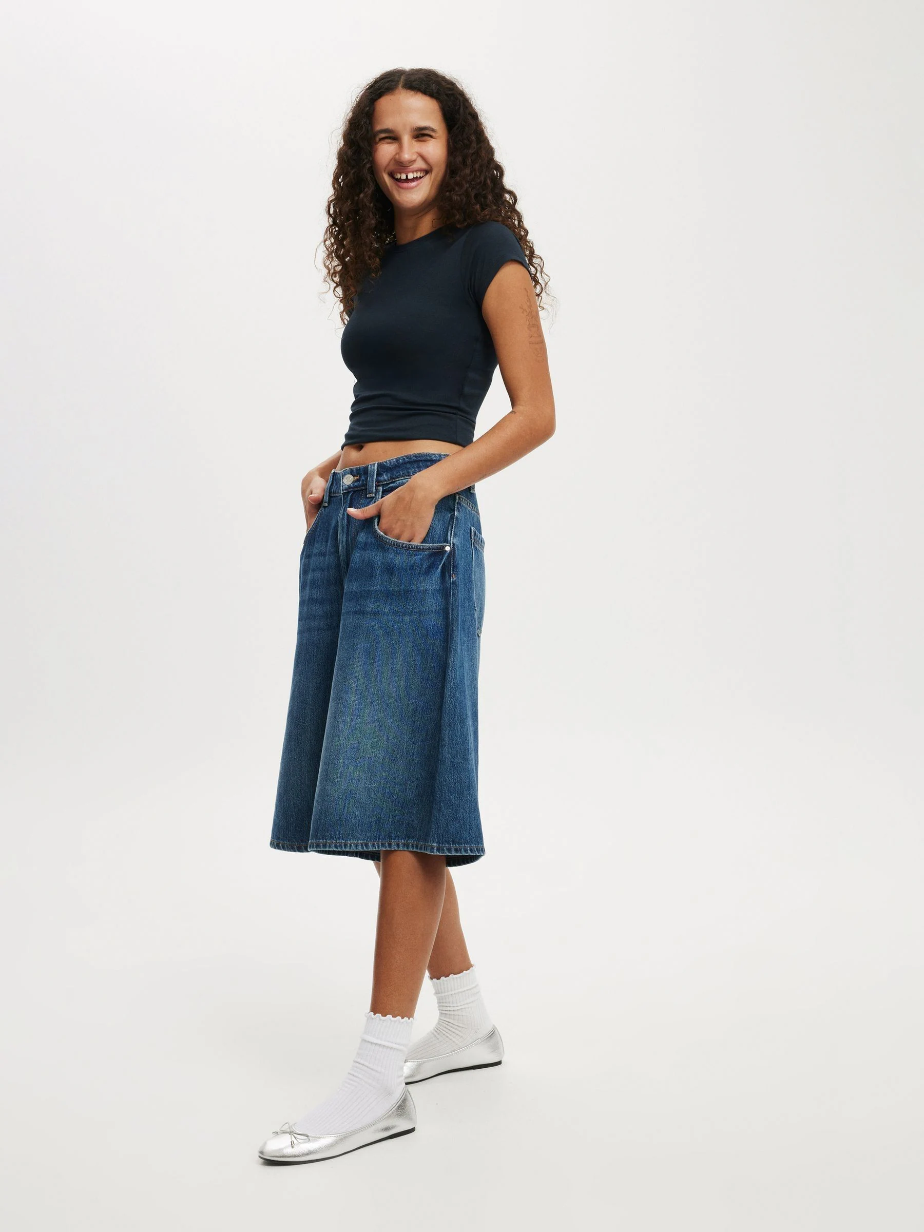Blauw - Cotton On Lyocell Wide Denim Jeans