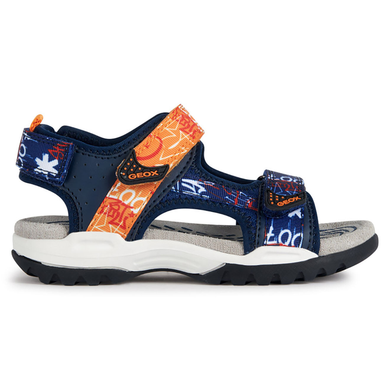 Geox Sandales Borealis bleu royal/orange
