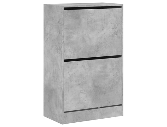 VIDAXL - Armoire à chaussures gris béton 60x34x96,5 cm bois d'ingénie...