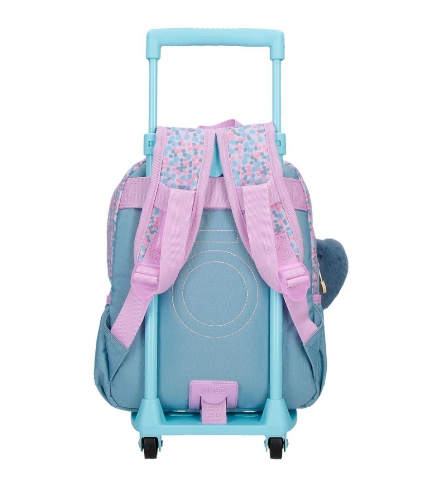 Mochila Joumma Bags Enso Cute Girl com Rodinhas, Lilás - 23x28x10cm -