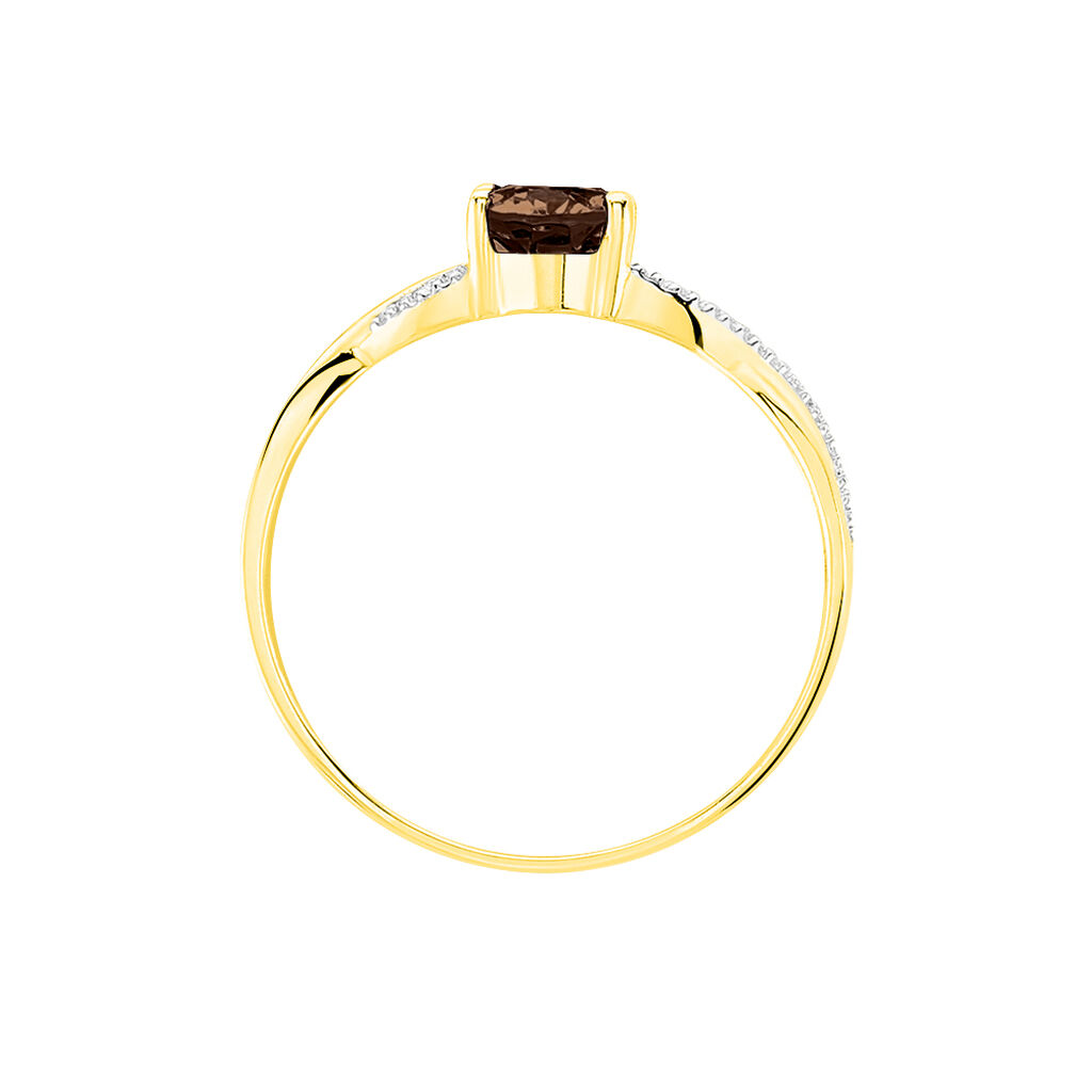 Bague Candice Or Jaune Quartz