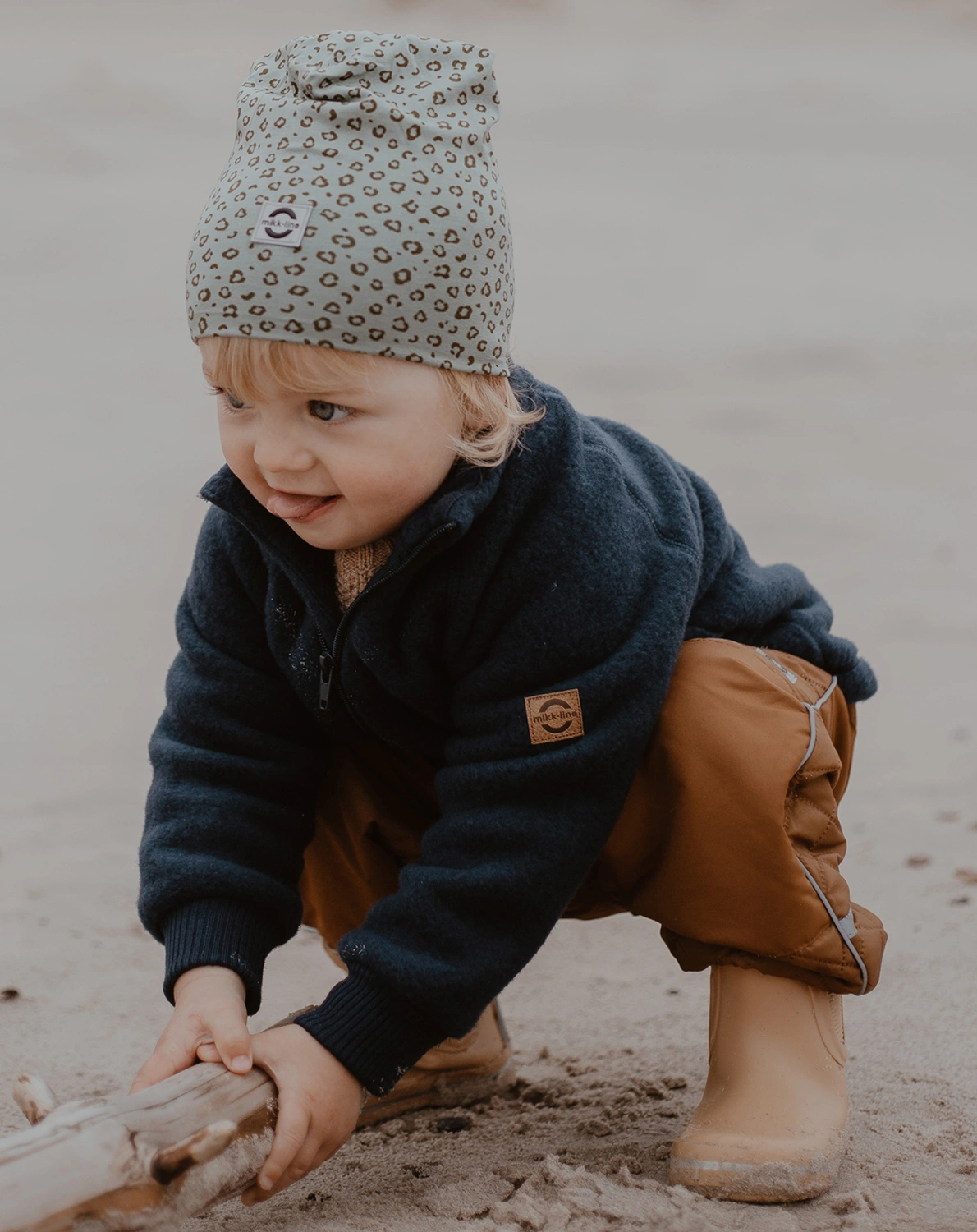 Wollfleece-Jacke MERINO BABY in blue nights