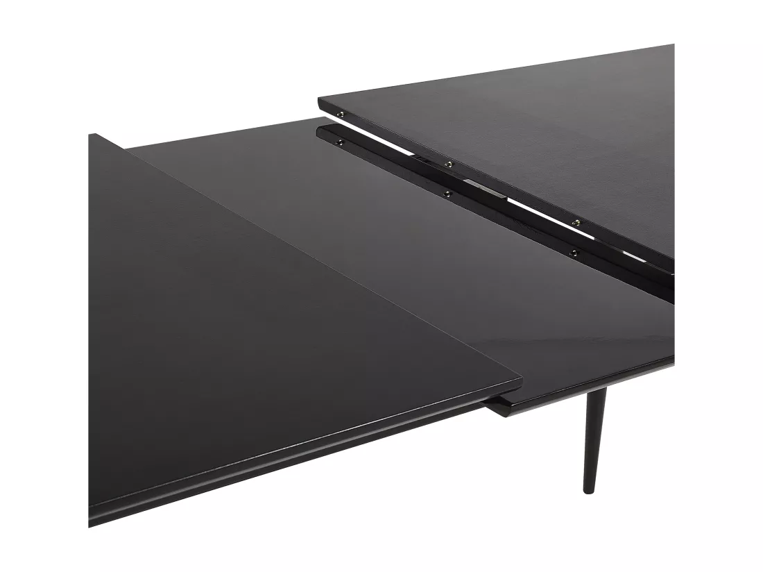 Table de salle à manger extensible MALDON Noir 160/200 cm 90 cm