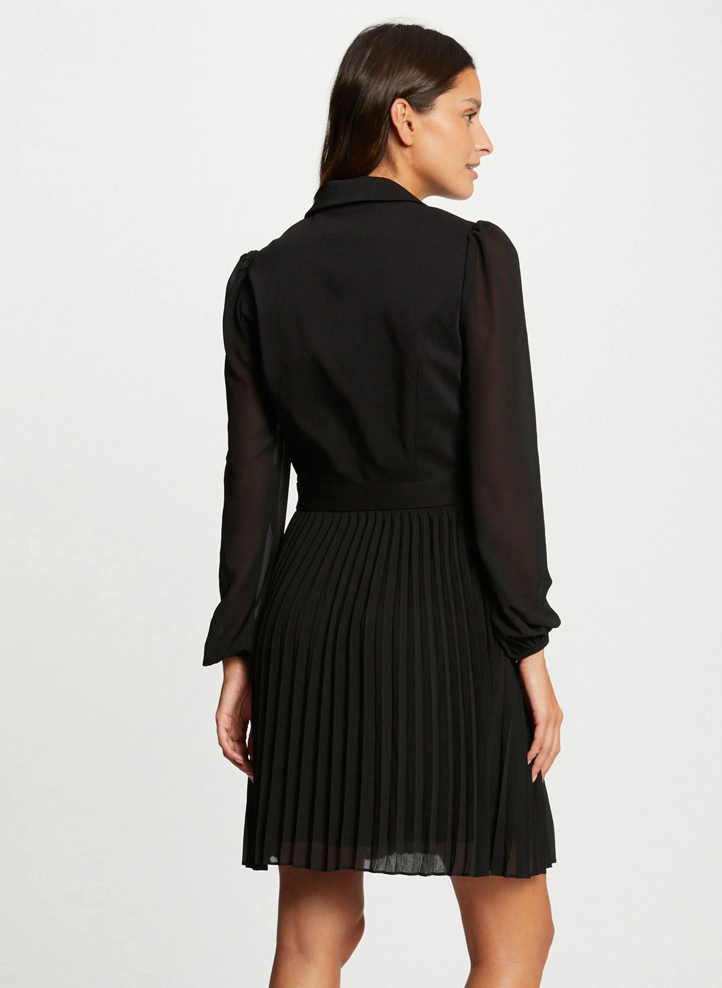 RTITO - Robe courte en coton mélangé | Noir