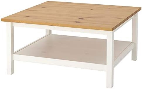 Rangoon's HEMNES Couchtisch, weiß gebeizt, hellbraun, 90 x 90 cm, langlebig und pflegeleicht.Couchtische & Beistelltische.Tische & Schreibtische Möbel Umweltfreundlich