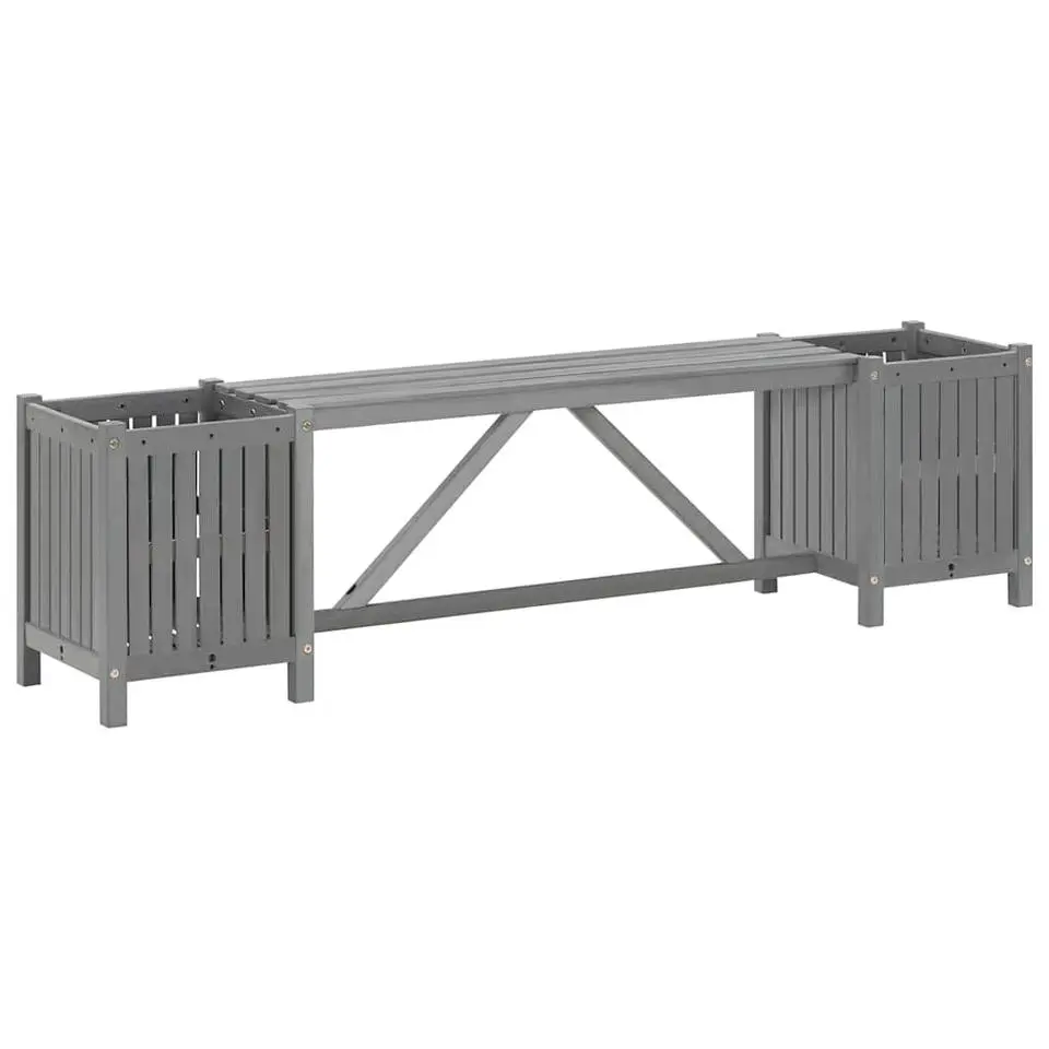 vidaXL - Tuinbank - Grijs - Acaciahout - 150 x 30 x 40 cm