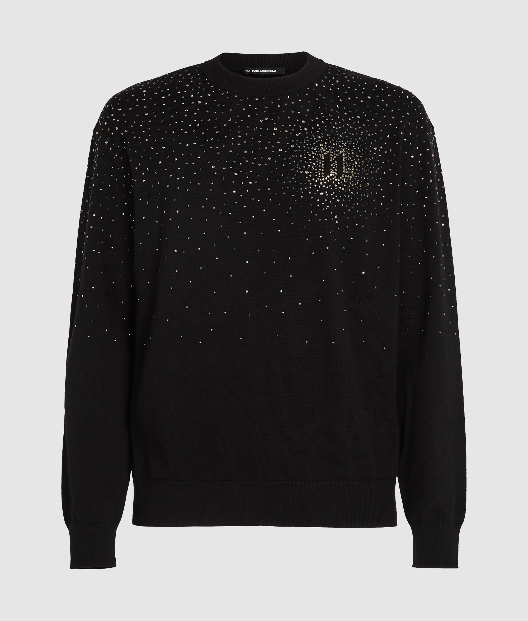 Degradé sweater met strassteentjes