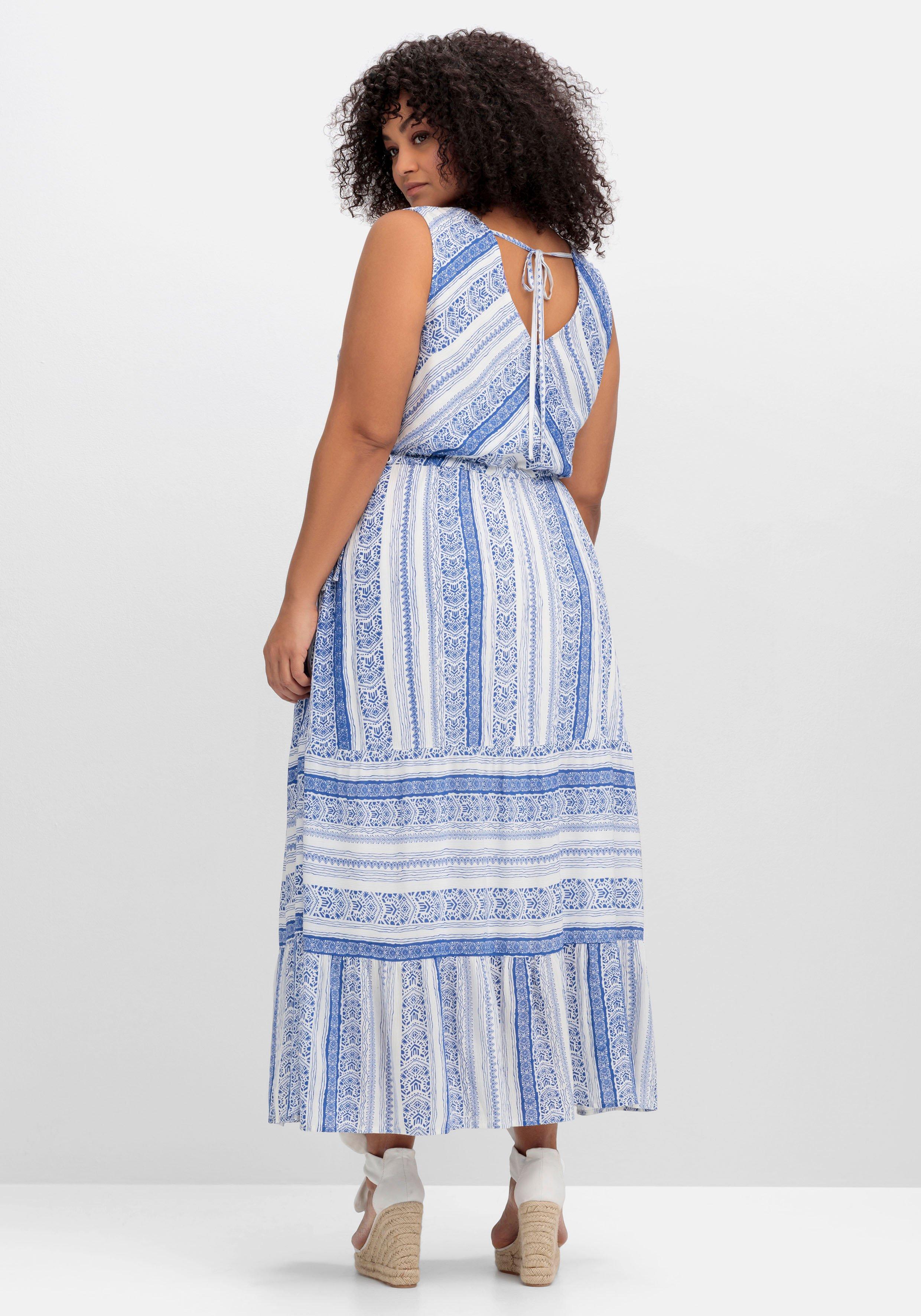 Ärmelloses Maxikleid mit Alloverdruck