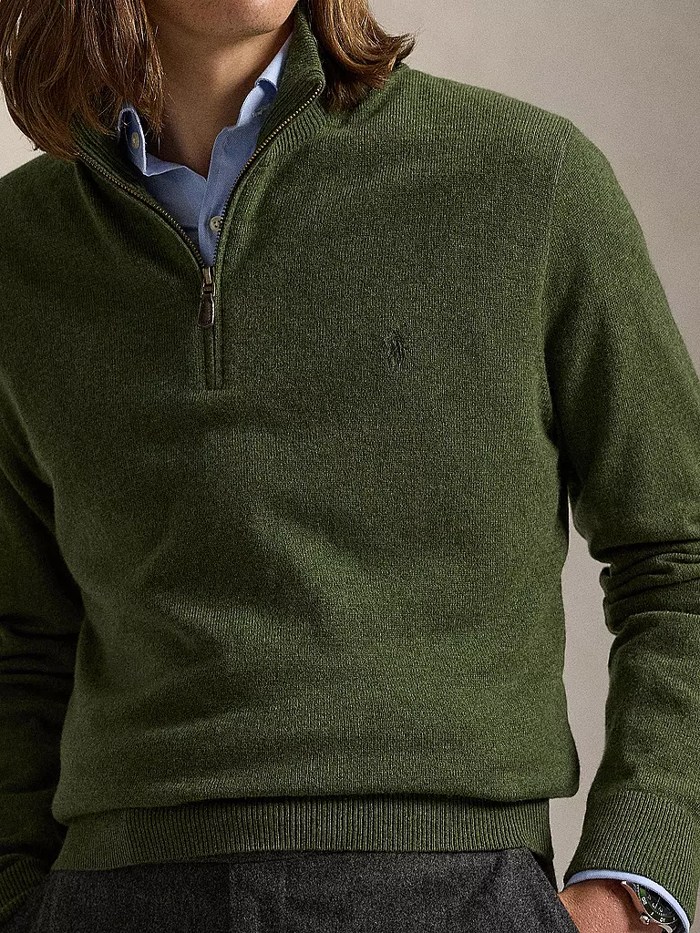 POLO RALPH LAUREN Troyer Pullover Regular Fit olive