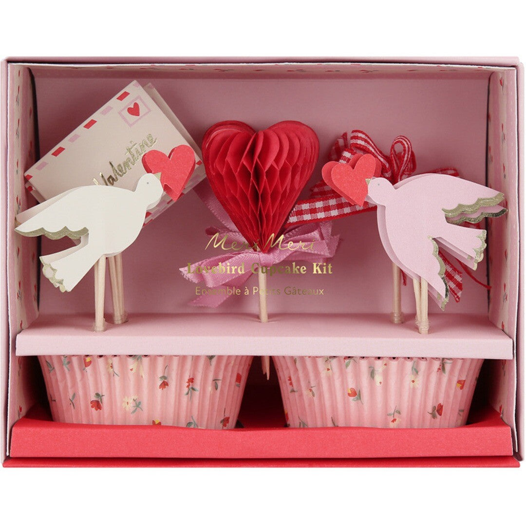 Meri meri cupcake set lovebird - 24st
