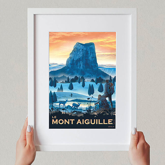 MONT AIGUILLE AFFICHE A4 VIN