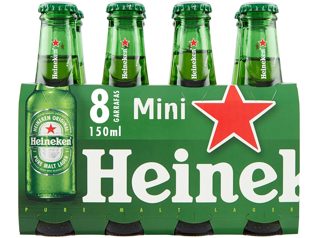 CERVEJA BRANCA HEINEKEN C/ALCOOL TP 8X0.15L