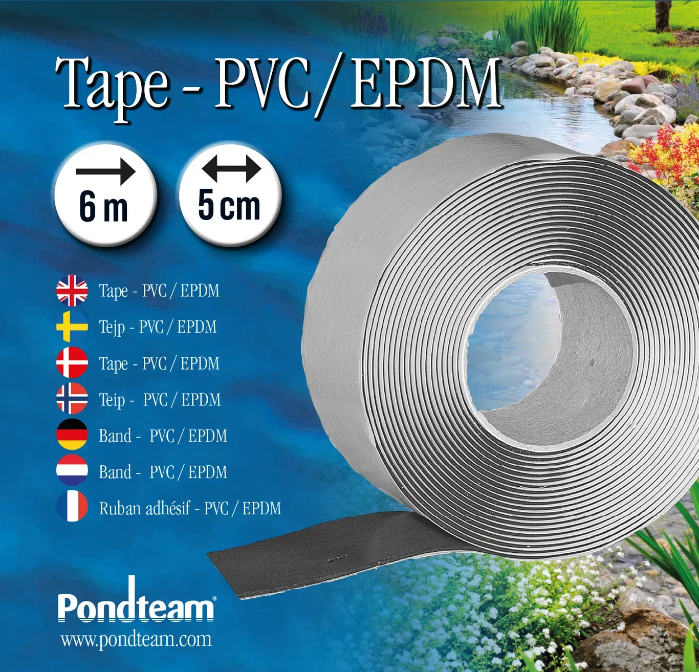 Pondteam Skjøteteip for damduk Lengde 600 cm