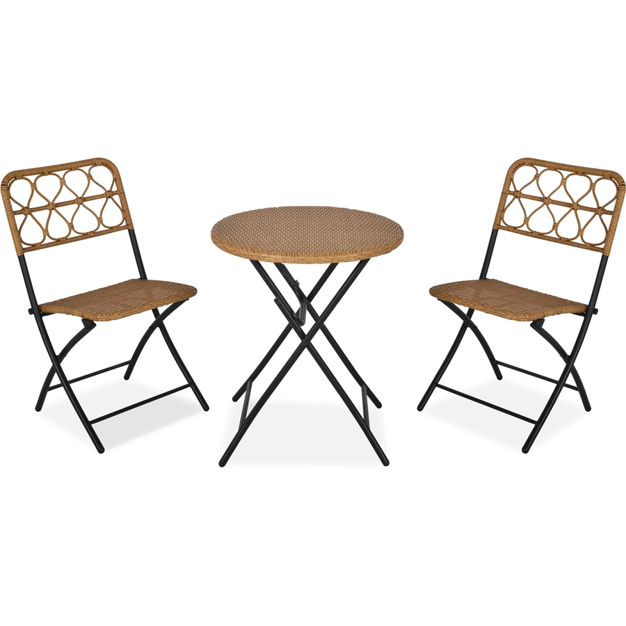 Outsunny 3-teilige Sitzgruppe faltbar natur