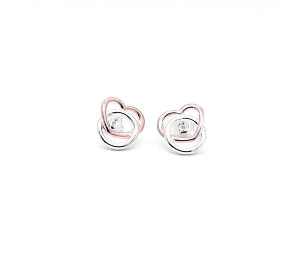 Unique And Co Sterling Rose Gold plate Stud Earrings