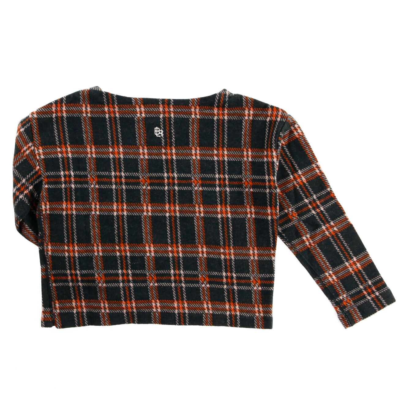 Bellerose Top en Maille de Coton à carreaux marine/rouille