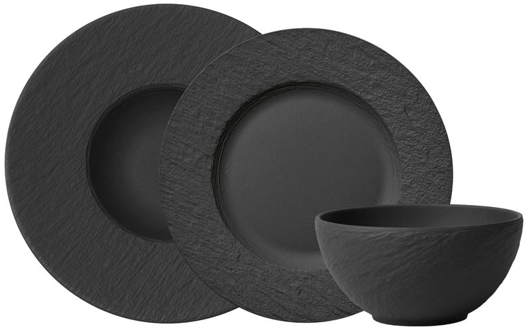 Villeroy & Boch Geschirr-Set »Manufacture Rock« Made in Germany, Fine China Porzellan