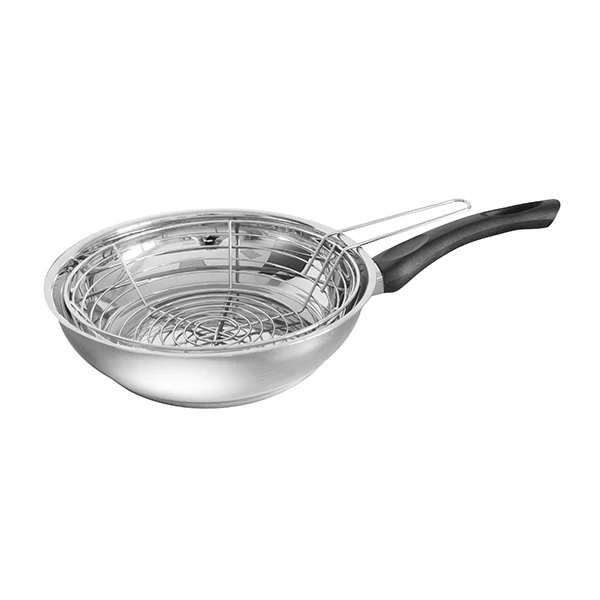 Poêle à friture 26 cm inox Baumalu