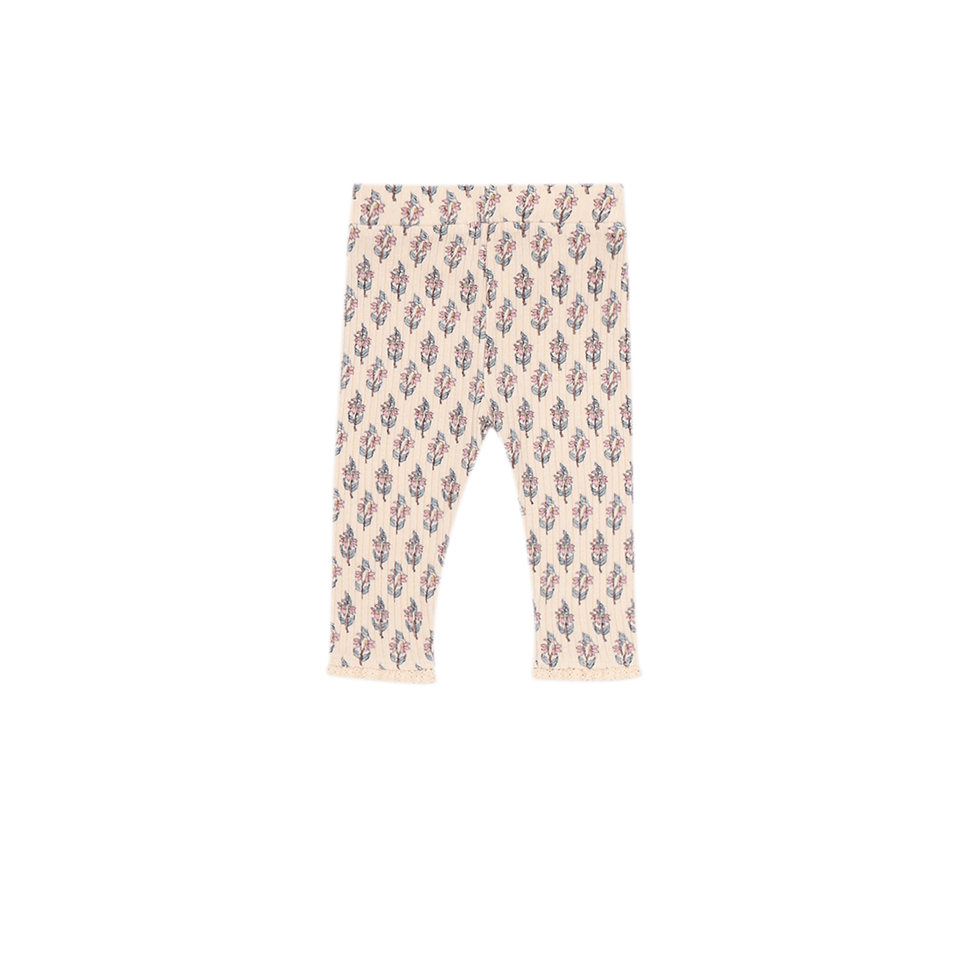 BETSY - Legging côtelé en coton imprimé | Rose