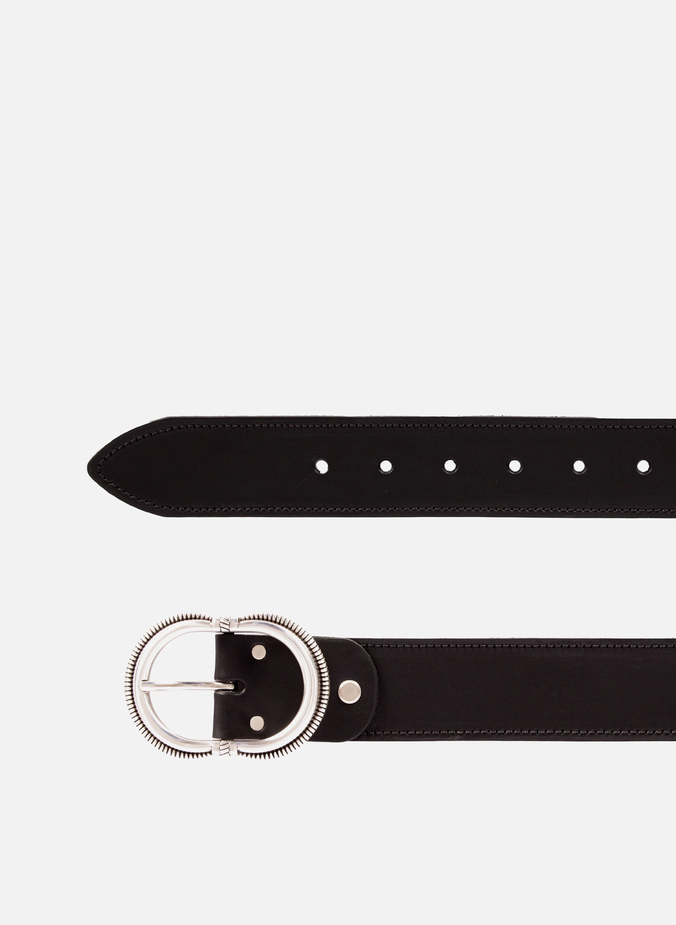 Ceinture camargue cuir | Noir