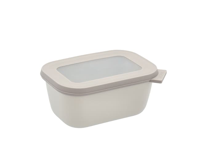 Mepal Rektangulær skål m/låg Nordic white
