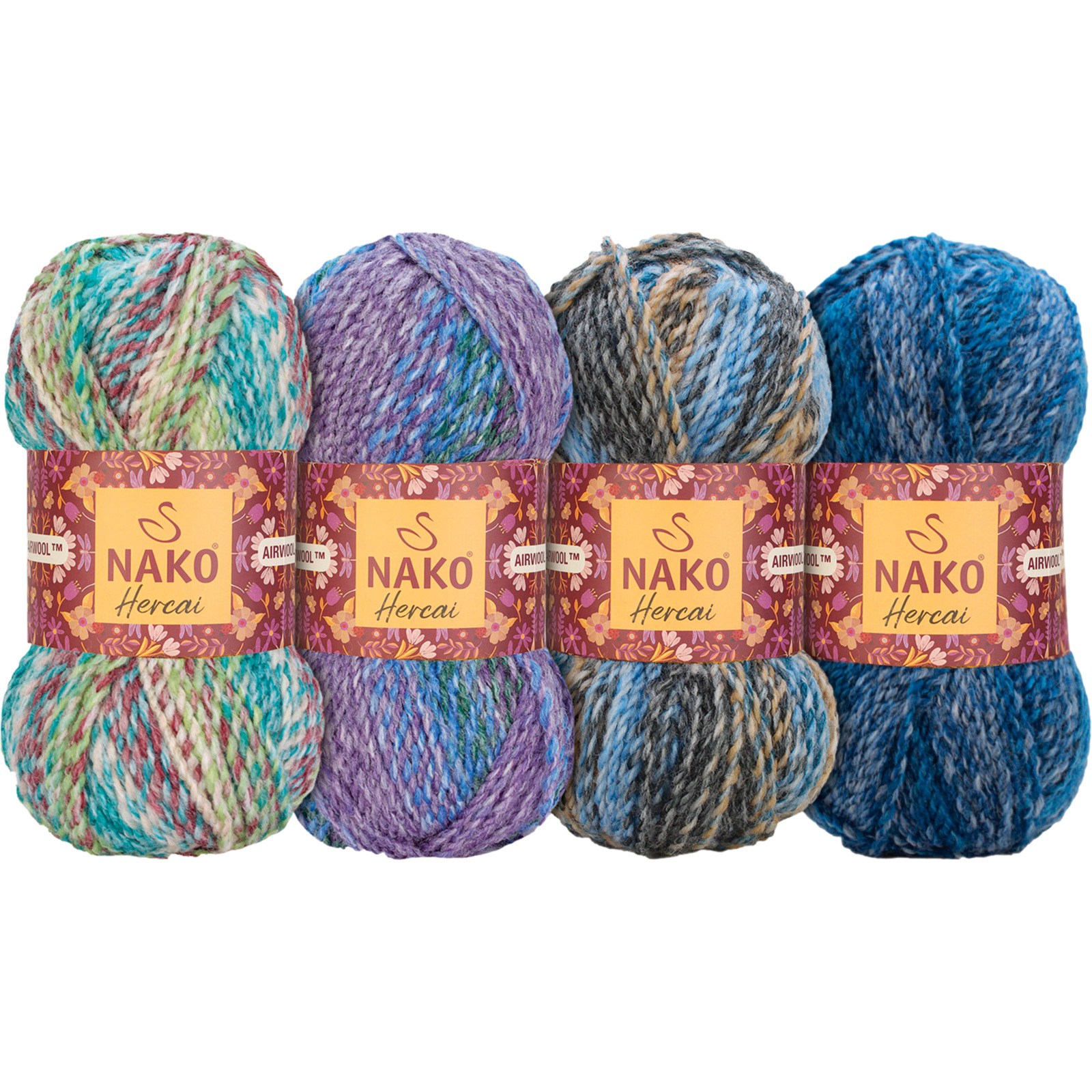 Fantasiegarn meliert 100 g 156 m blau