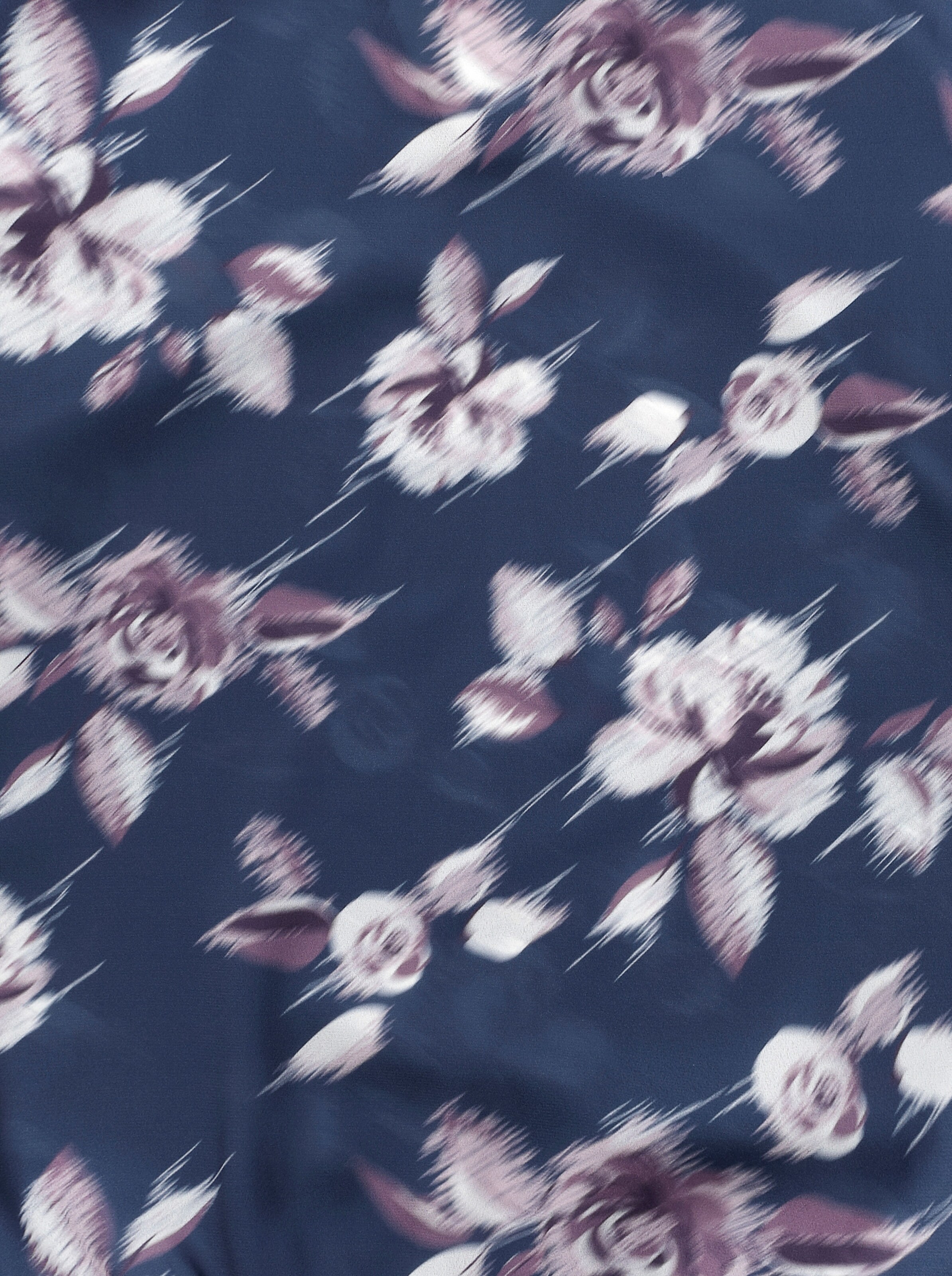 Bluse in marine-rosé-bedruckt