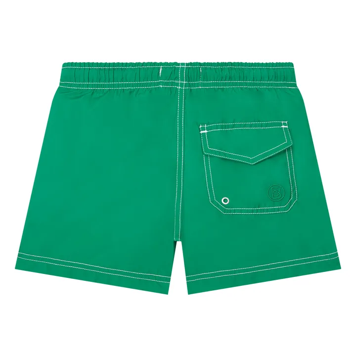 SMALLABLE BASICS Short De Bain Garçon en Polyester Recyclé | Vert foncé