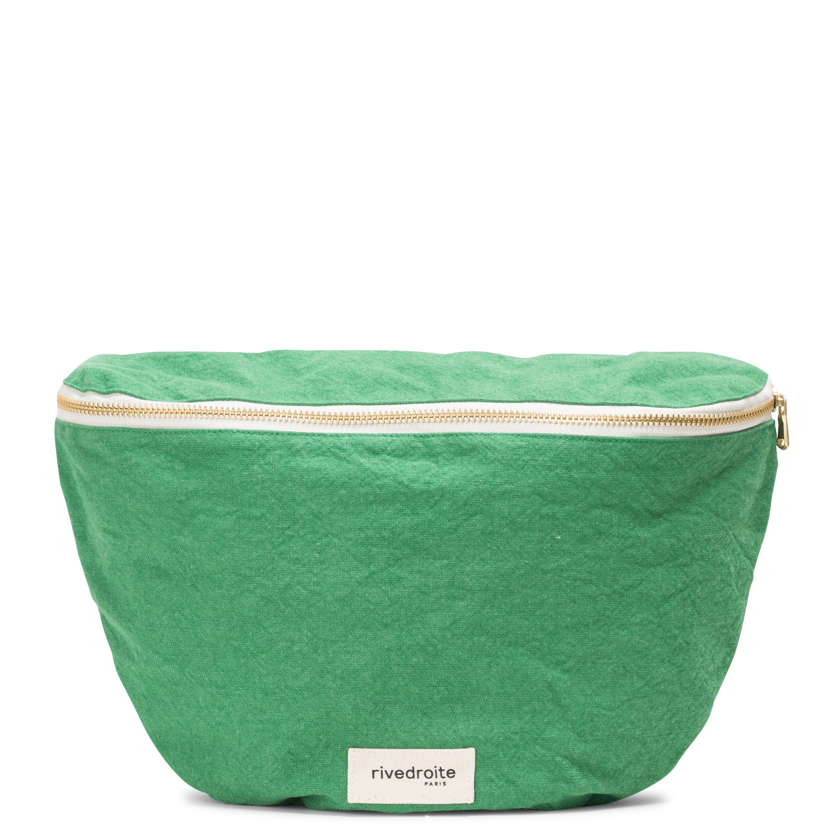 CUSTINE XL - Sac banane en coton recyclé imprimé | Vert