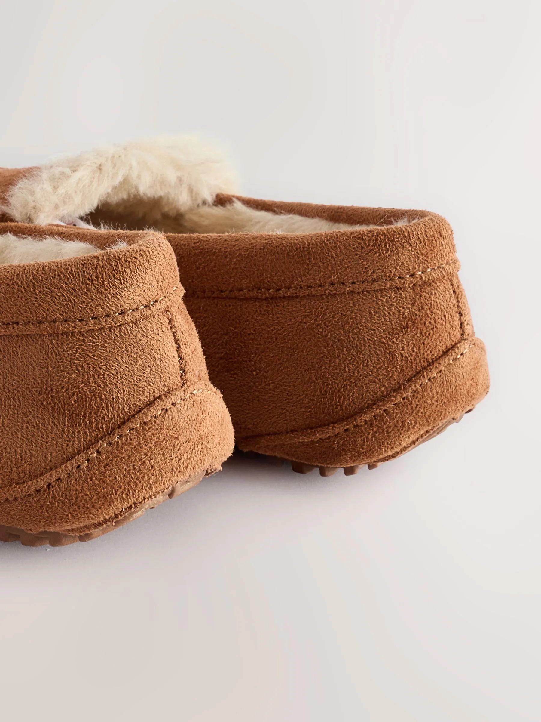 Lichtbruin - Behaaglijke pantoffels met mocassin